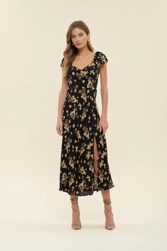 Sofia Floral Slit Dress